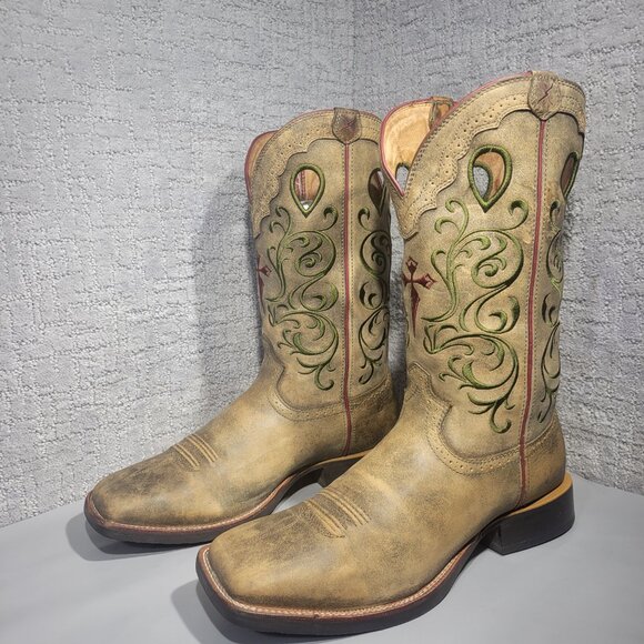 Twisted X Ruff Stock Men's Size 13D Brown Leather Stitched Western Boots MRS0027 - Picture 6 of 11